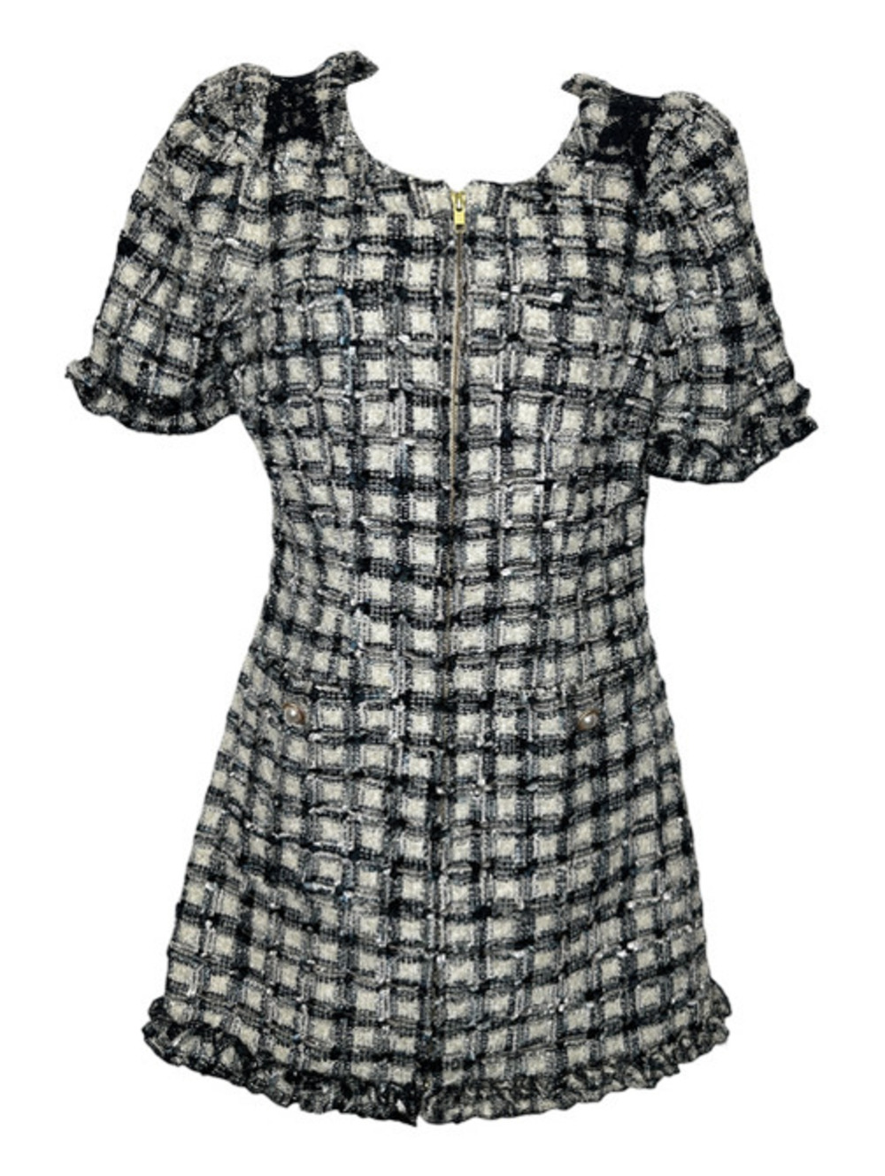 LoveShackFancy Hermosa Tweed Mini Dress